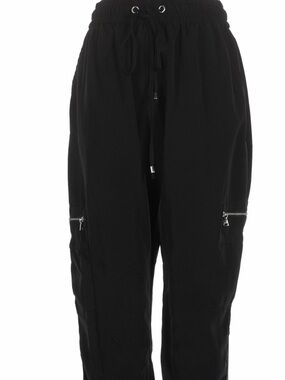 Express Black Women's Cargo Jogger Pants with Zip Pockets